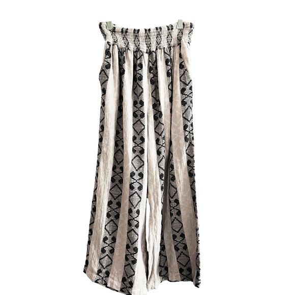 ace & jig Pants - ACE & JIG Wide-Leg Pull-On Siesta Pants in Pirouette Boho Cotton - Sz Large
